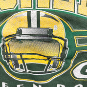 F- Vintage '95 Green Bay Packers NFL Logo 7 Text & Helmet Made In USA Crewneck