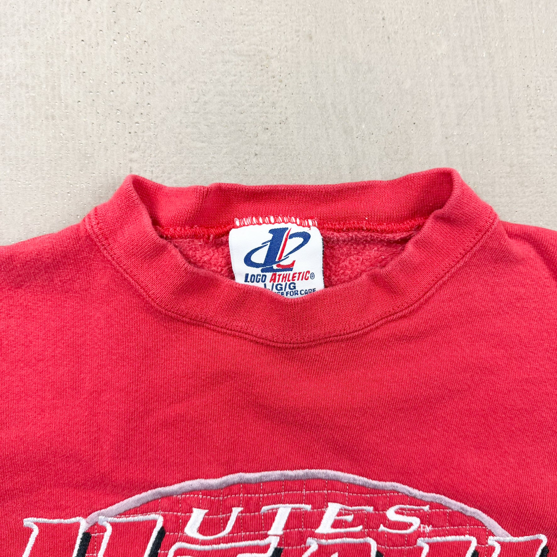 F- Vintage Utah Utes Logo Athletic Embroidered Logo Crewneck