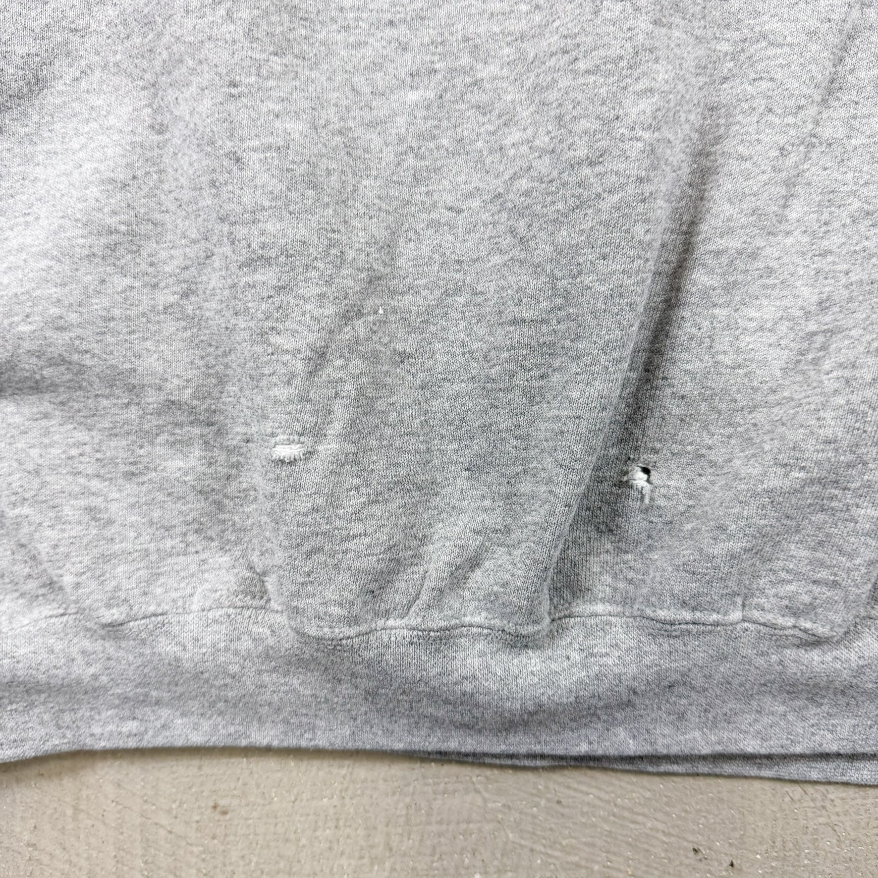 F- Vintage 90s Nike Embroidered Swoosh Grey Made In USA Crewneck