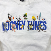 F- Vintage '95 Looney Tunes Characters & Text Graphic Made In USA Crewneck
