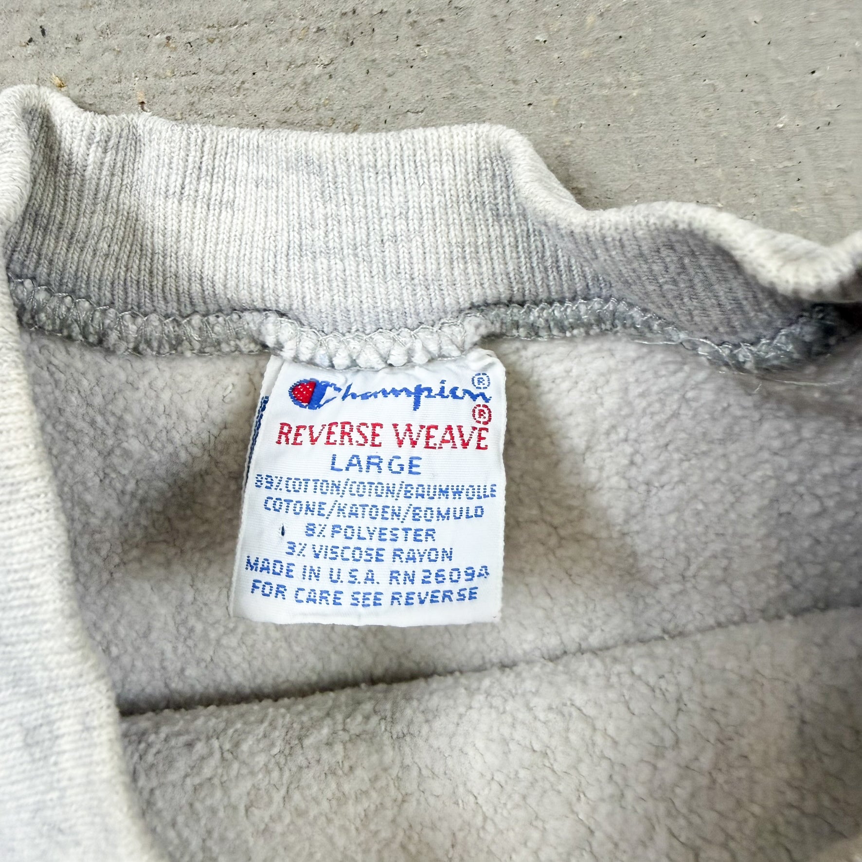 F- Vintage 90s Champion Reverse Weave Plymouth State Crewneck