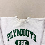 F- Vintage 90s Champion Reverse Weave Plymouth State Crewneck