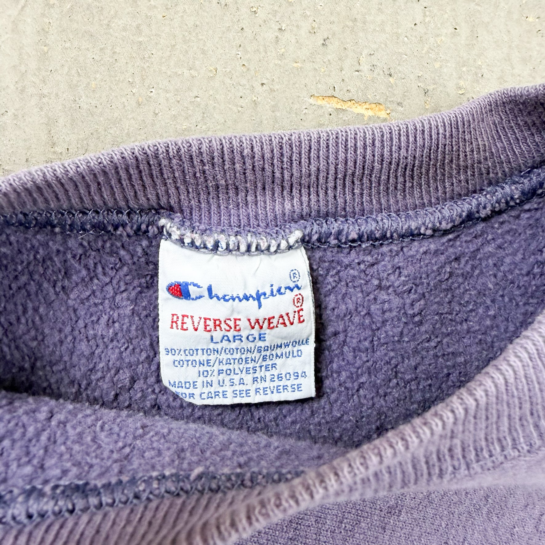 F- Vintage 90s Champion Reverse Weave Embroidered Logo Crewneck