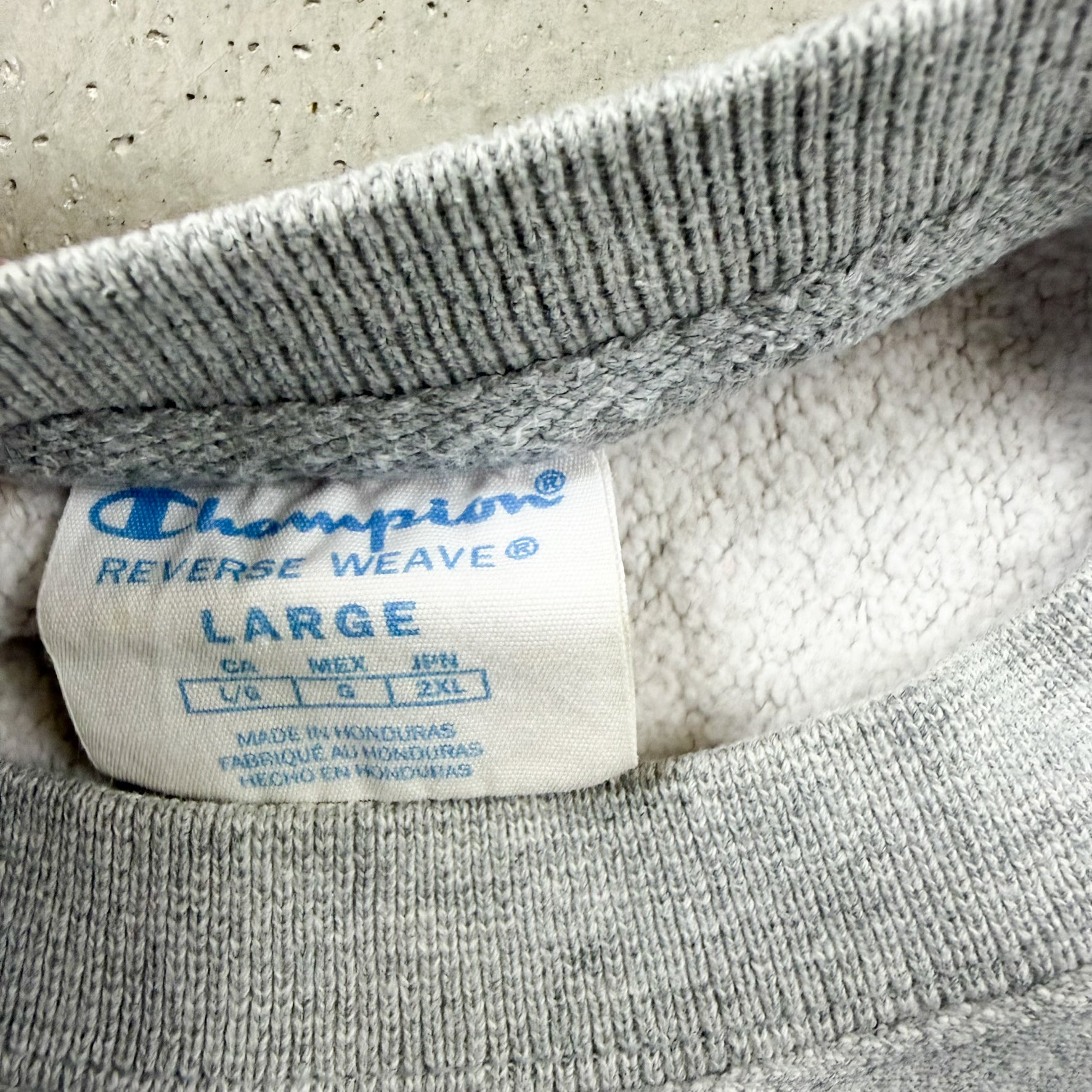 F- Vintage Champion Reverse Weave Embroidered Text Crewneck