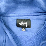 F- Vintage Stussy Embroidered Text Quarter Zip Crewneck