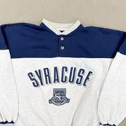 F- Vintage University Of Syracuse Henley Text Crewneck
