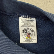 F- Vintage Disney Mickey Embroidered Text & Character Made In USA Crewneck