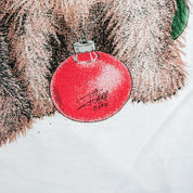 F- Vintage Christmas Dogs Animal Print Graphic Made In USA Tee