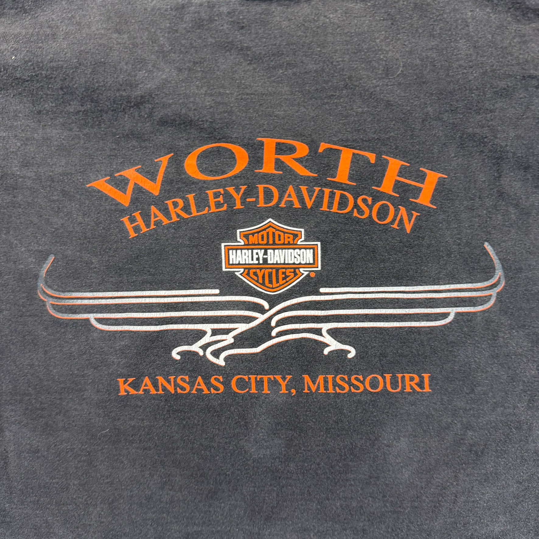 F- Vintage Harley Davidson Kansas City Missouri Made In USA Tee
