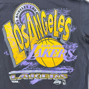 F- Vintage Los Angeles Lakers NBA Trench Graphic Made In USA Tee