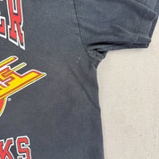 F- Vintage '90 Vancouver Canucks NHL Graphic Hanes Single Stitch Made In USA Tee