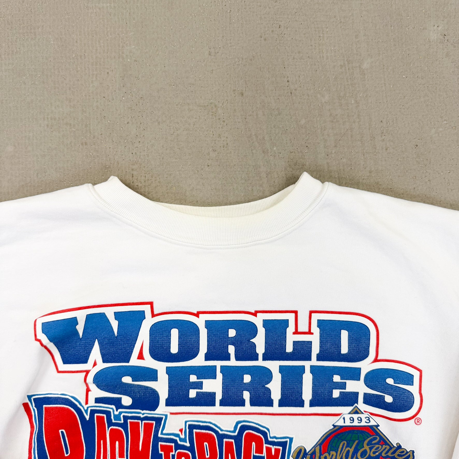 F- Vintage '93 Toronto Blue Jays Back To Back World Series Champs MLB Chalk Line Crewneck