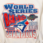 F- Vintage '93 Toronto Blue Jays Back To Back World Series Champs MLB Chalk Line Crewneck