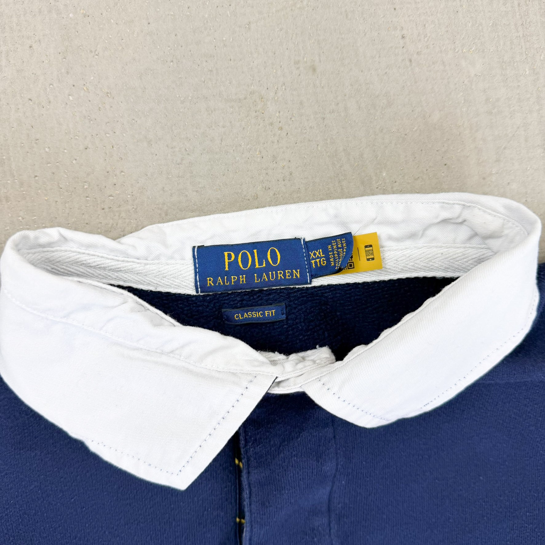 F- Polo Ralph Lauren Fleece Lined Long Sleeve Rugby Shirt