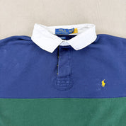 F- Polo Ralph Lauren Fleece Lined Long Sleeve Rugby Shirt