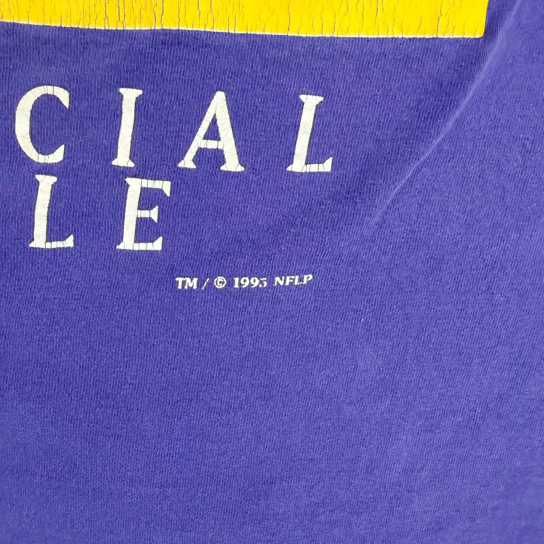 F- Vintage '95 Minnesota Vikings NFL Official Schedule Graphic Made In USA Tee