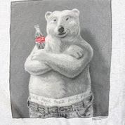 F- Vintage '95 Coca Cola Polar Bear Picture Made In USA Hoodie