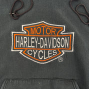 F- Vintage Harley Davidson Embroidered Logo Hoodie