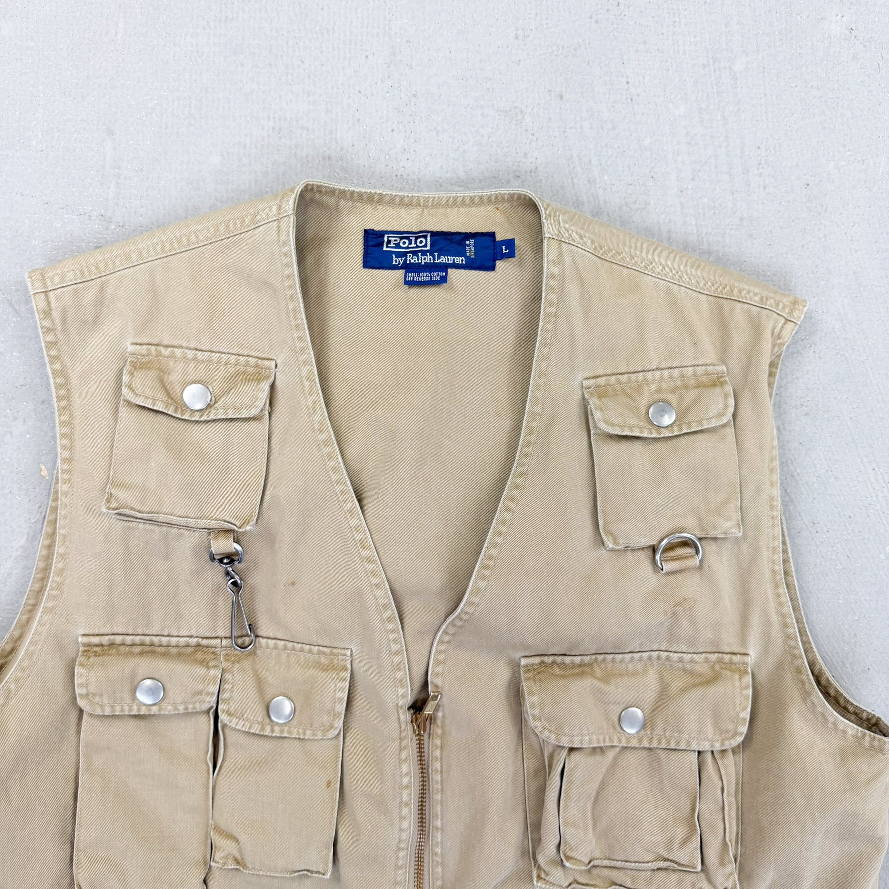 F- Vintage Polo Ralph Lauren Cargo Vest