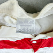 F- Vintage Adidas Button Snap Bomber Jacket