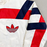 F- Vintage Adidas Button Snap Bomber Jacket
