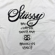 F- Vintage Stussy Logo & City Text Graphic Tee
