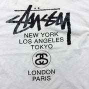 F- Vintage Stussy Logo & City Text Graphic Tee