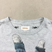 F- Vintage Diesel Peace Sign Denim Graphic Tee