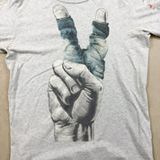 F- Vintage Diesel Peace Sign Denim Graphic Tee