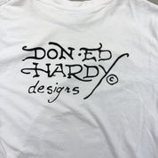 F- Vintage Don Ed Hardy Tiger & Text Graphic Tee