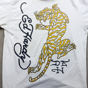 F- Vintage Don Ed Hardy Tiger & Text Graphic Tee