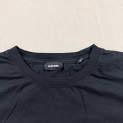 F- Vintage Diesel Text On Fire Graphic Tee