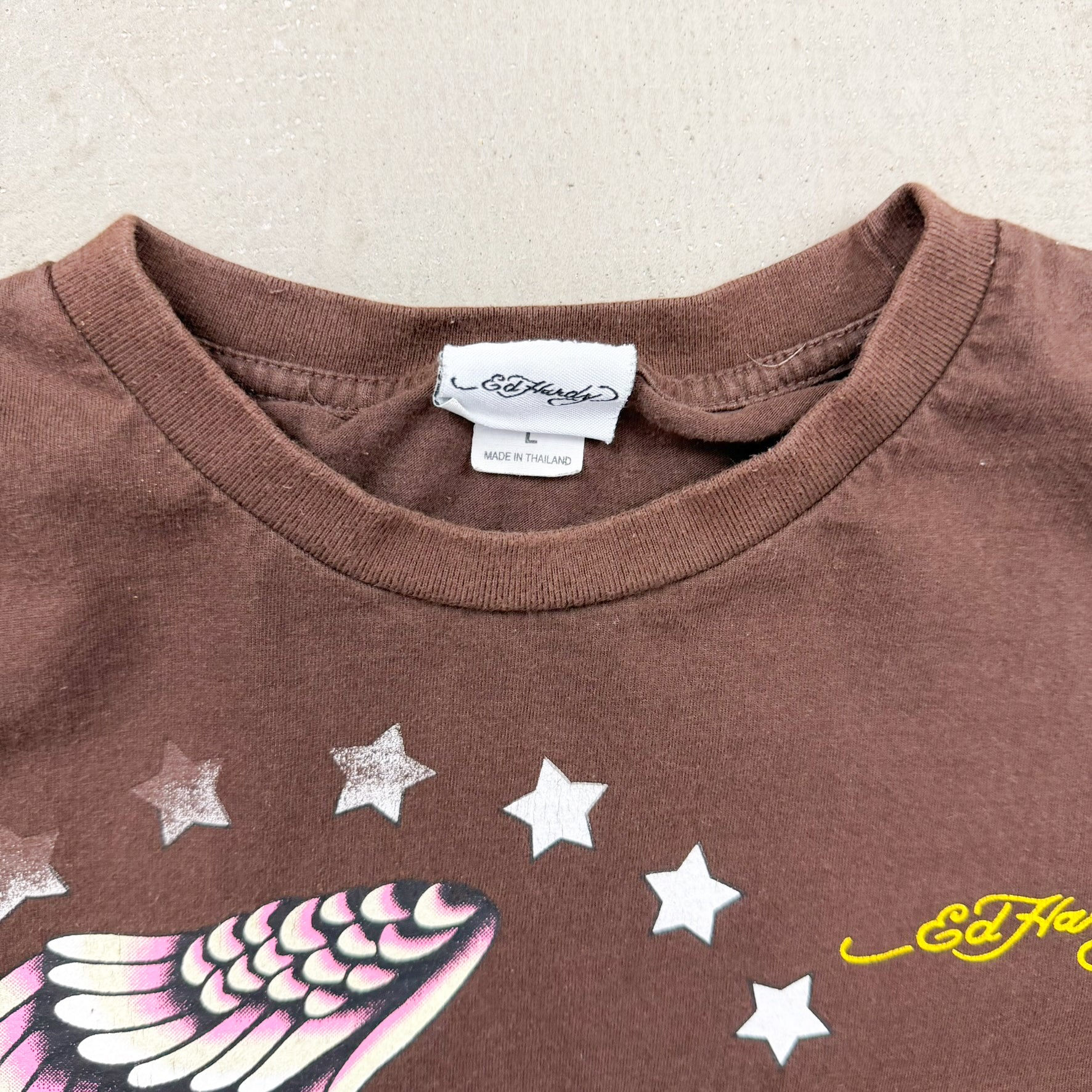 F- Vintage Ed Hardy Not Dead Eagle & Text Graphic Tee