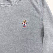 F- Vintage Polo Ralph Lauren Embroidered Bear Thermal Waffle Long Sleeve Tee