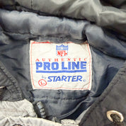 F- Vintage Oakland Raiders NFL Starter Zip Up Winter Jacket