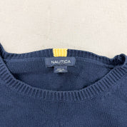 F- Vintage Nautica Embroidered Logo Knit Sweater