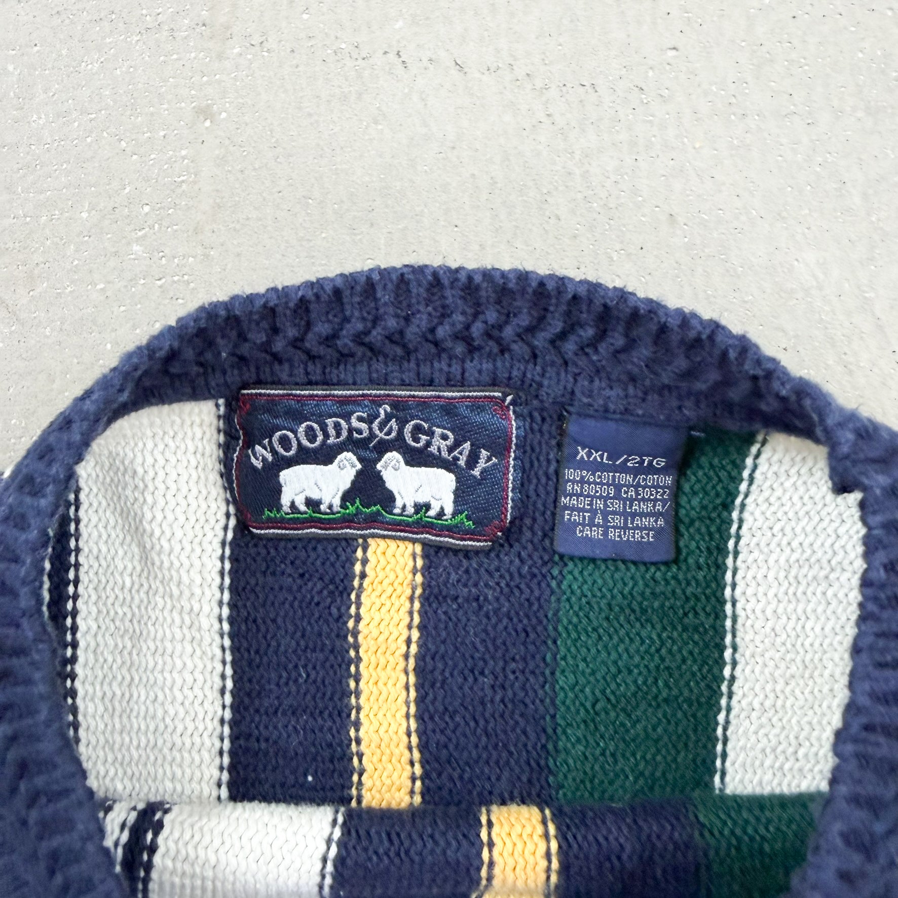 F- Vintage Woods & Gray Stripped Knit Sweater