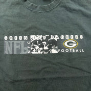 F- Vintage Green Bay Packers NFL Starter Text Made In USA Long Sleeve Tee