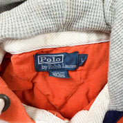 F- Vintage Polo Ralph Lauren Ski Patrol Hooded Rugby Shirt