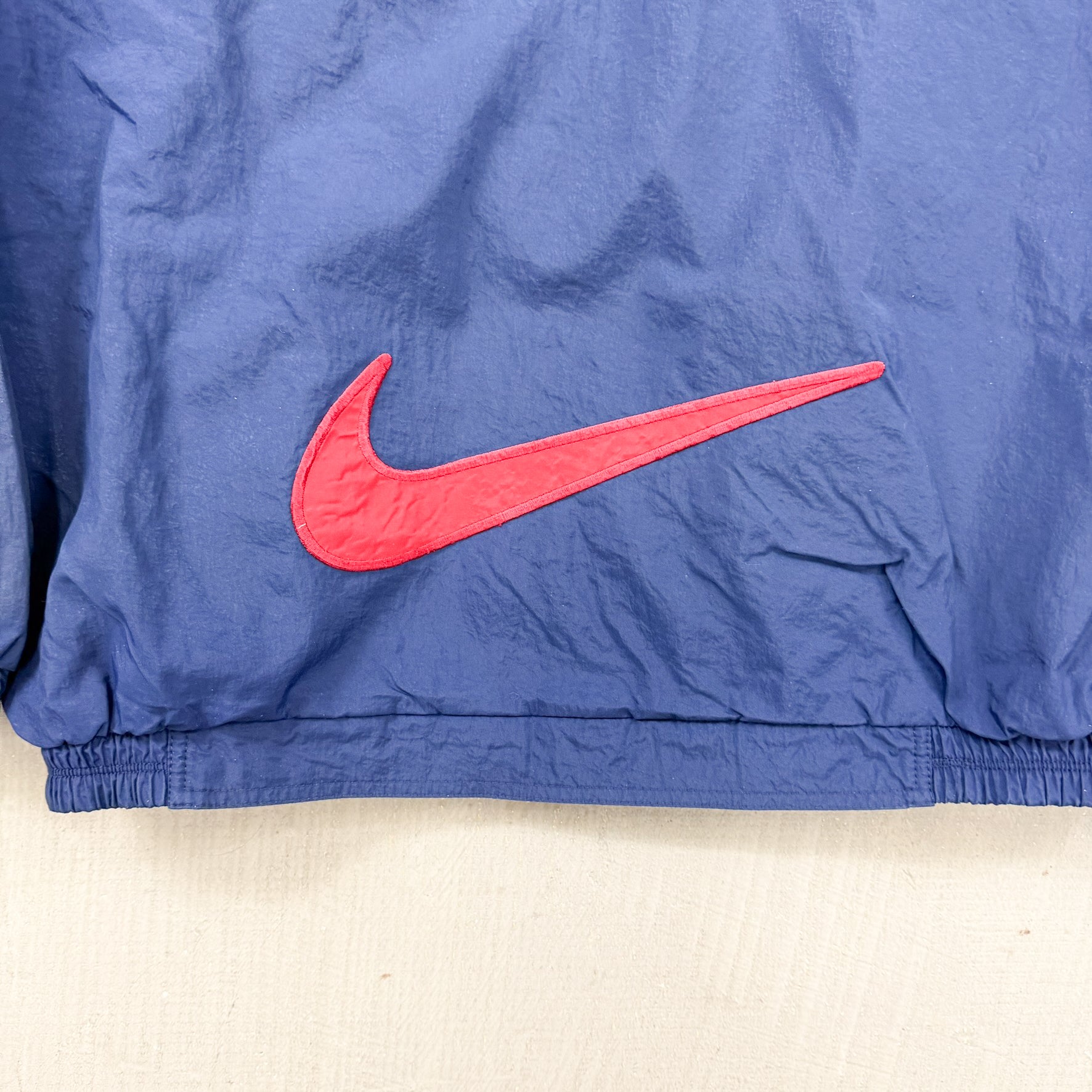 F- Vintage '90s Nike Embroidered Swoosh Zip Up Windbreaker