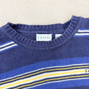 F- Vintage Izod Stripped Knit Sweater