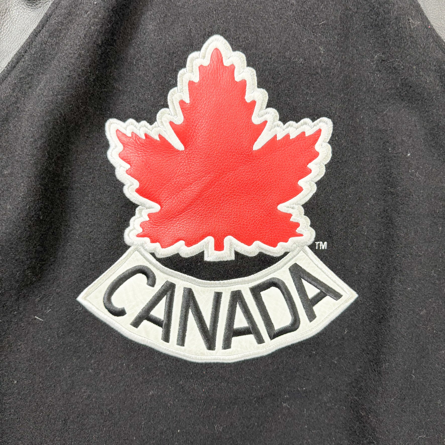 F- Vintage Hockey Canada Nike Snap Button Varsity Jacket