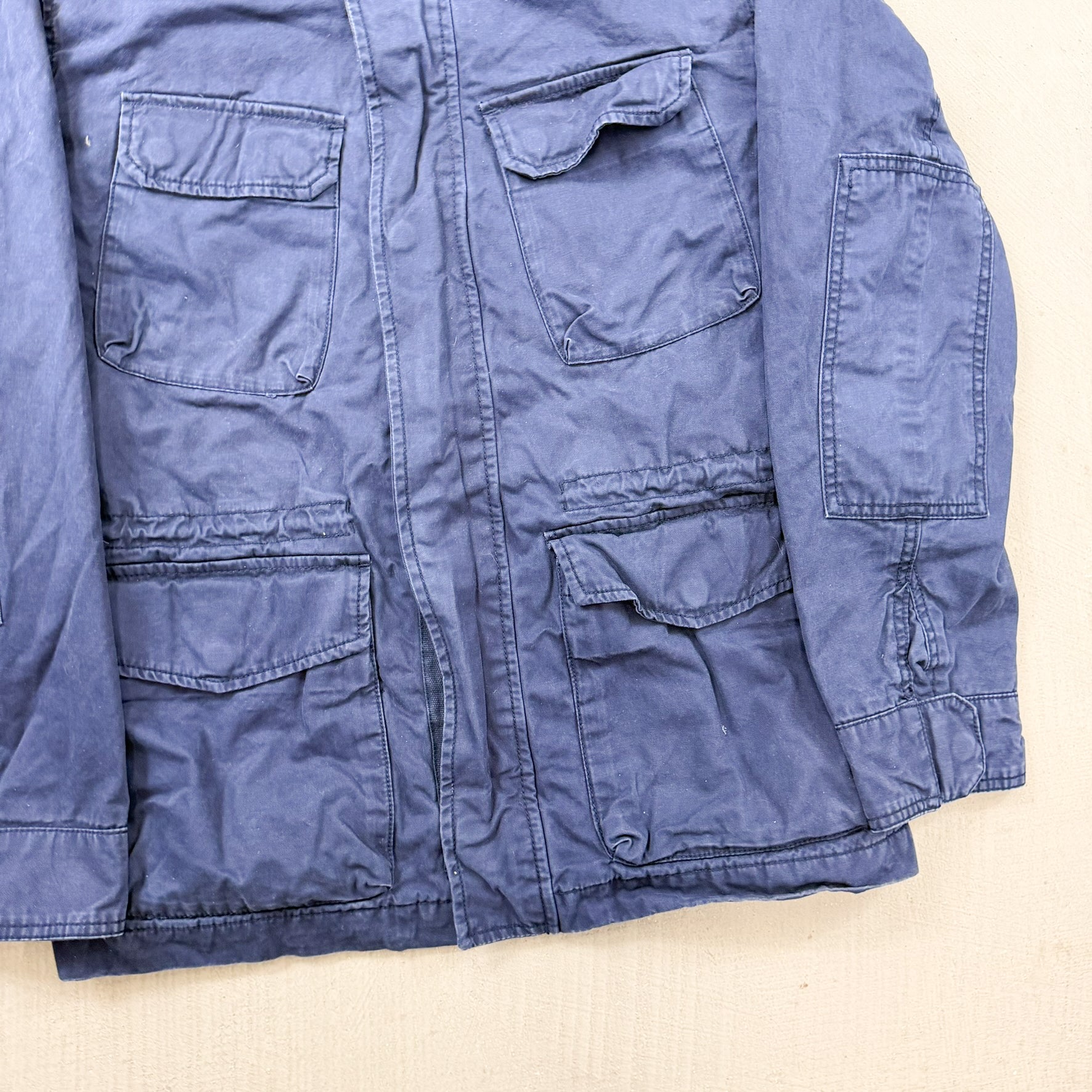 F- Vintage Gap & Pendleton Plaid Lined Zip Up Cargo Jacket