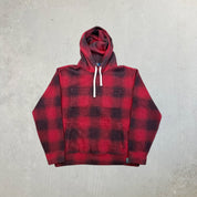 F- Vintage Ralph Lauren Polo Country Plaid Fleece Hoodie