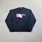 F- Vintage Diesel Text Graphic Crewneck