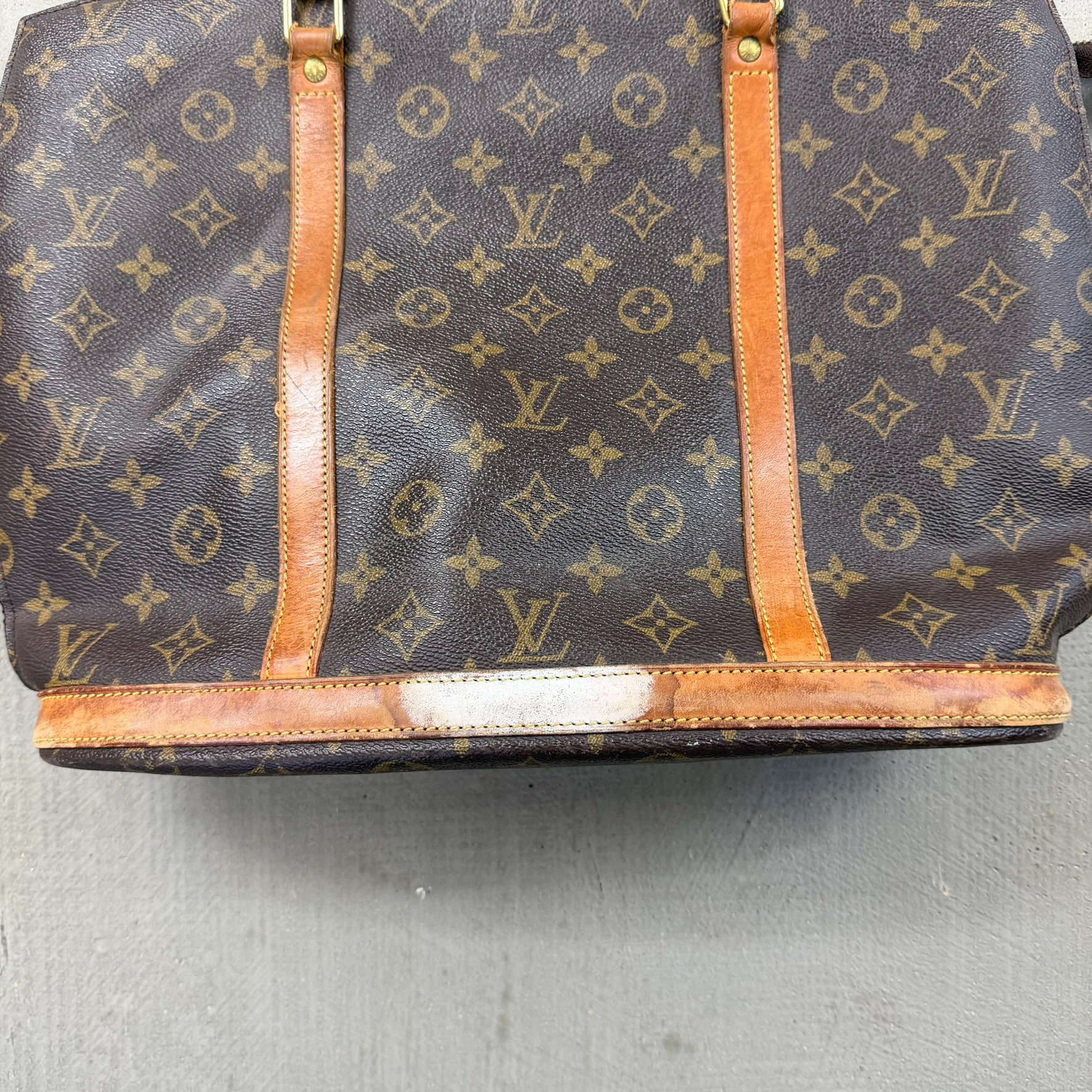 F- Vintage Luis Vuitton Babylon Monogram Pattern Made In Paris Tote Bag