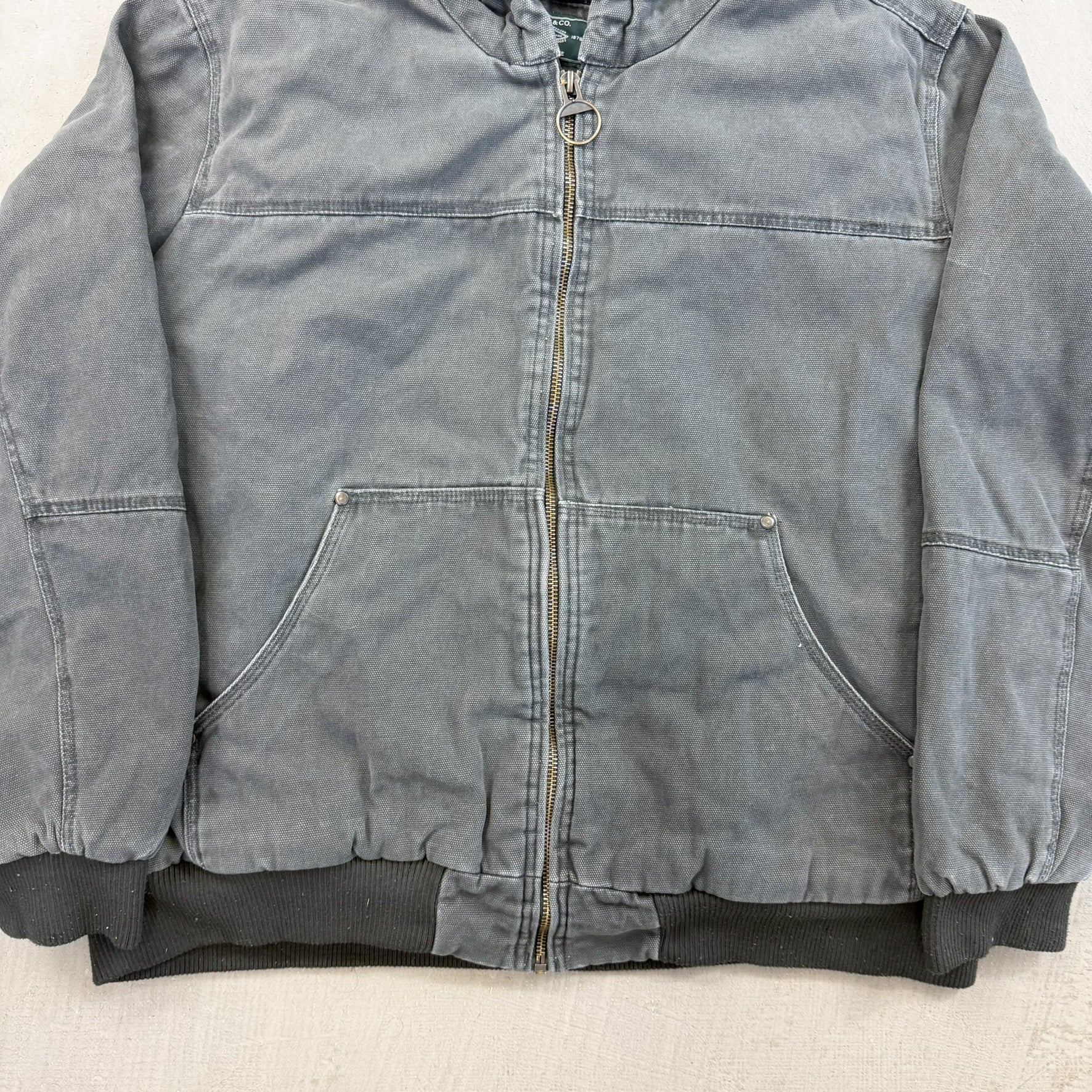 F- Vintage GH Bass & Co. Sherpa Lined Zip Up Winter Jacket