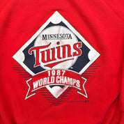 F- Vintage '87 Minnesota Twins World Series Champs MLB Crewneck