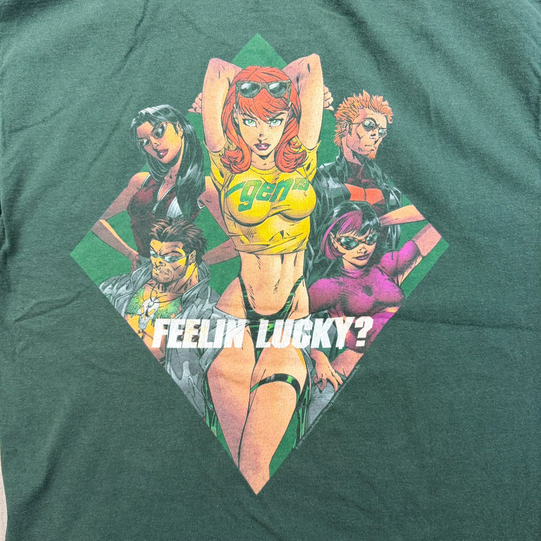 F- Vintage '97 Gen13 Feeling Lucky? Graphic Made In USA Tee