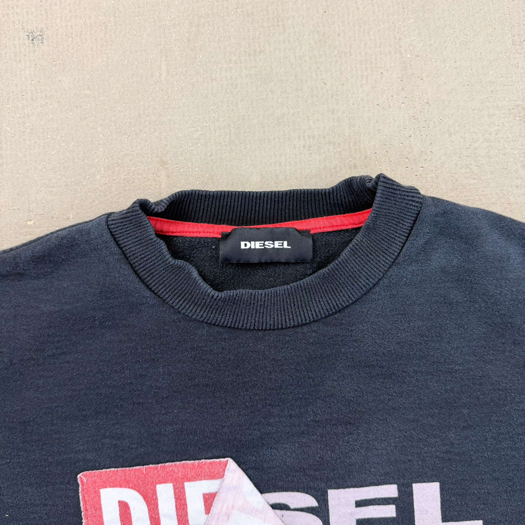 F- Vintage Diesel Text Graphic Crewneck
